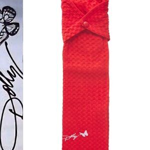 Dolly Parton Fridge Towel w/Snap Closure- Red